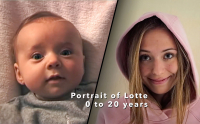 Timelapse ‘Portrait of Lotte’ quay lại quá trình phát triển của cô con gái từ 0 đến 20 tuổi