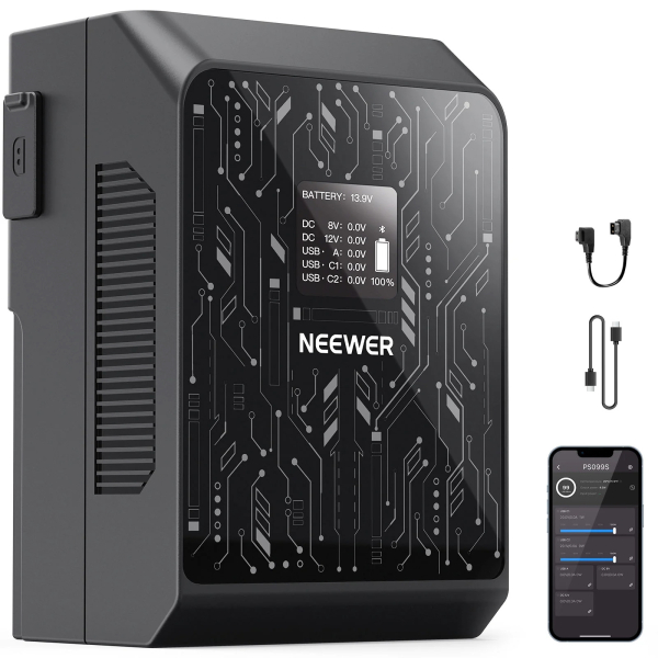 Pin V-Mount NEEWER PS099S 6800mAh 99Wh APP Control
