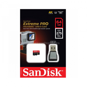 Sandisk Micro SD Extreme Pro S 64GB 275Mb/s - Chính hãng