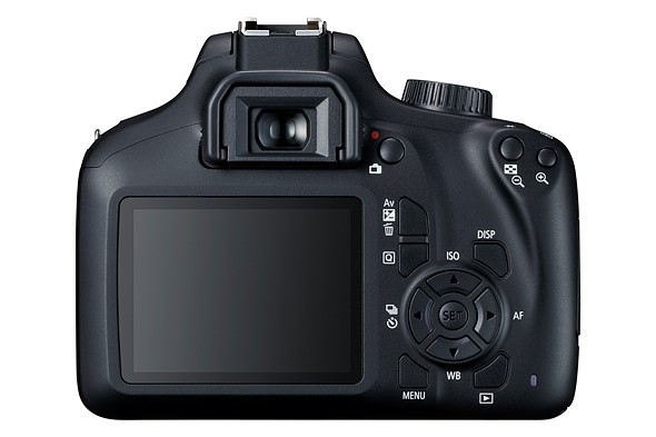 Màn hình 2,7 inch với thiết kế nút bấm cơ bản của Canon